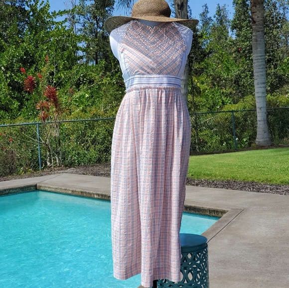 Free People bohemian country backless Dress sz M - Picture 7 of 17